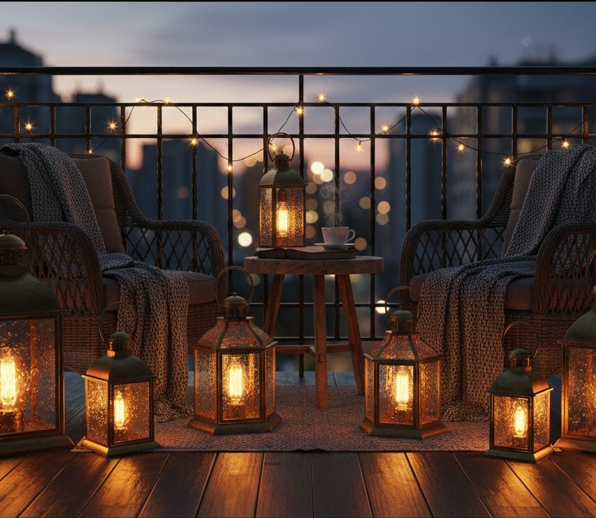 Balkon verlichting arrangement