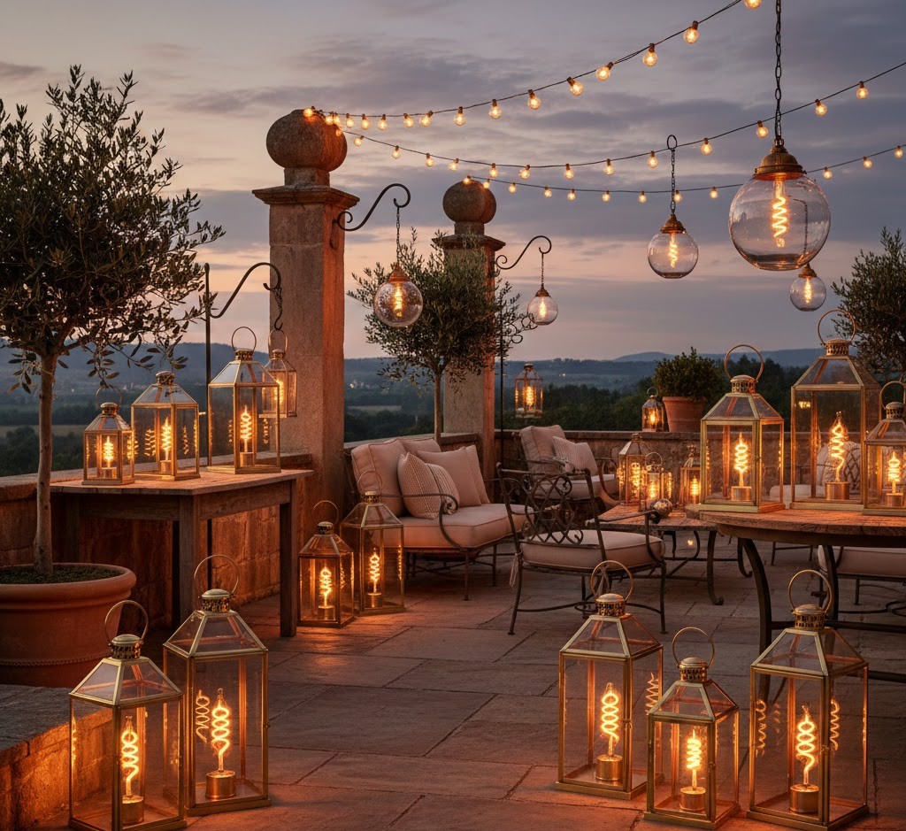 Terras verlichting setup